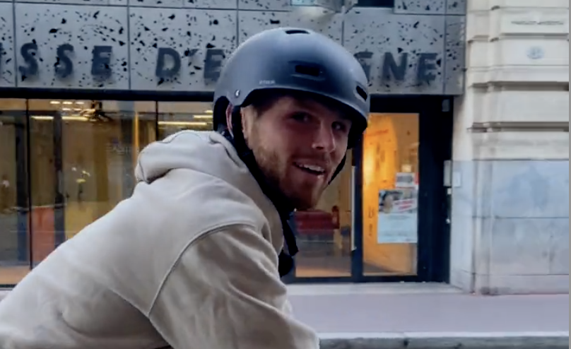 Mikkel Desler à vélo
